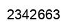 Number 2342663 black image