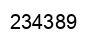 Number 234389 black image