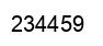 Number 234459 black image