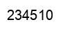 Number 234510 black image