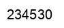 Number 234530 black image
