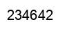Number 234642 black image