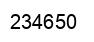 Number 234650 black image