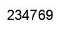 Number 234769 black image