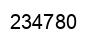 Number 234780 black image