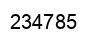 Number 234785 black image