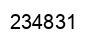 Number 234831 black image