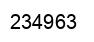 Number 234963 black image