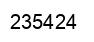 Number 235424 black image