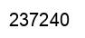 Number 237240 black image