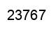 Number 23767 black image