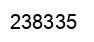 Number 238335 black image