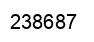 Number 238687 black image