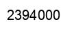 Número 2394000 imagen negro