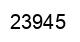 Number 23945 black image