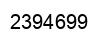 Number 2394699 black image