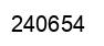 Number 240654 black image