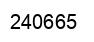 Number 240665 black image