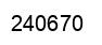 Number 240670 black image