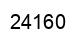 Number 24160 black image