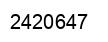 Number 2420647 black image
