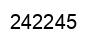 Number 242245 black image