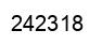 Number 242318 black image