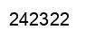 Number 242322 black image
