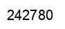 Number 242780 black image