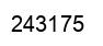 Number 243175 black image
