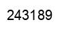 Number 243189 black image