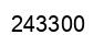 Number 243300 black image