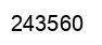Number 243560 black image