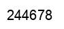 Number 244678 black image
