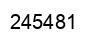 Number 245481 black image