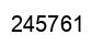 Number 245761 black image