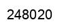 Number 248020 black image