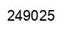 Number 249025 black image