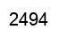 Number 2494 black image