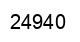 Number 24940 black image