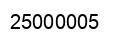 Number 25000005 black image