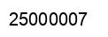 Number 25000007 black image