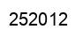 Number 252012 black image