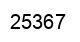 Number 25367 black image