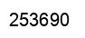 Number 253690 black image