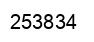 Number 253834 black image