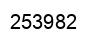 Number 253982 black image