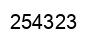 Number 254323 black image