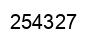 Number 254327 black image
