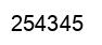 Number 254345 black image